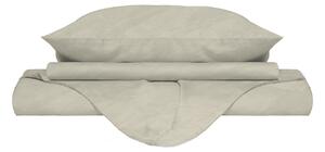 Copripiumino Matrimoniale con Sacco e Federe Linea Water Washed Crema