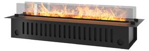 Camino a Vapore Elettrico da Incasso 120x48,5x33 cm Invapo Insert con Ricarica Automatica e LED RGB Nero
