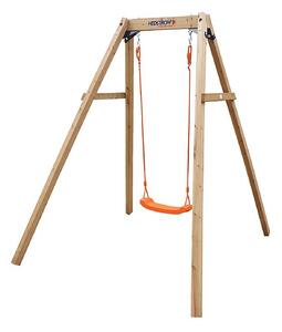 Altalena Singola per Bambini in Legno Massello FSC Arancione