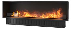 Camino a Vapore Elettrico da Incasso 180x45(64,8)x40 cm Invapo Inside con Ricarica Automatica e LED RGB Nero