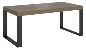 Tavolo Allungabile 120/380x90 cm Tecno Premium Tortora Gambe Antracite