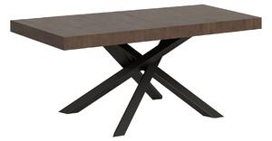 Tavolo Allungabile 120/380x90 cm Volantis Premium Noce Gambe Antracite