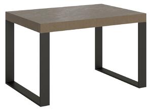 Tavolo Allungabile 120/380x90 cm Tecno Tortora Gambe Antracite