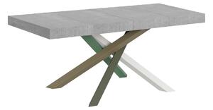 Tavolo Allungabile 120/380x90 cm Volantis Premium Cemento Gambe Multicolore 4/A
