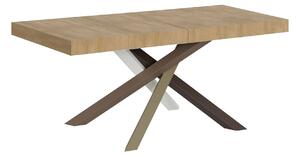 Tavolo Allungabile 120/380x90 cm Volantis Premium Quercia Natura Gambe Multicolore 4/C