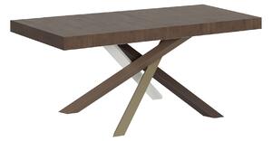 Tavolo Allungabile 120/380x90 cm Volantis Premium Noce Gambe Multicolore 4/C