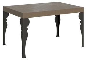 Tavolo Allungabile 120/380x90 cm Paxon Tortora Gambe Antracite
