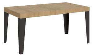 Tavolo Allungabile 120/380x90 cm Flame Premium Quercia Natura Gambe Antracite