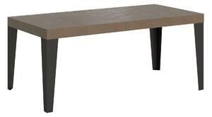 Tavolo Allungabile 120/380x90 cm Flame Premium Tortora Gambe Antracite