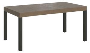 Tavolo Allungabile 120/380x90 cm Everyday Premium Tortora Gambe Antracite