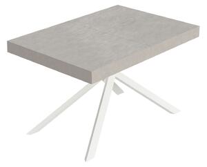Tavolo Allungabile 120/204x80 cm Niket Cashmere Gambe Bianche