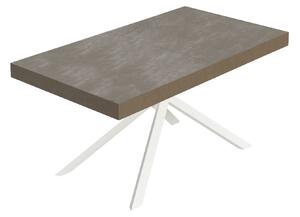 Tavolo Allungabile 160/244x80 cm Niket Tortora Gambe Bianche