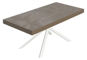 Tavolo Allungabile 180/284x90 cm Niket Tortora Gambe Bianche