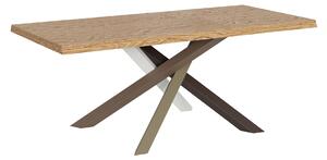 Tavolo Fisso 180x90 cm Versalux Rovere Scortecciato Gambe Multicolore 4/C