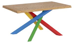Tavolo Fisso 140x90 cm Versalux Rovere Scortecciato Gambe Multicolore 4/B