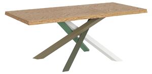 Tavolo Fisso 180x90 cm Versalux Rovere Scortecciato Gambe Multicolore 4/A