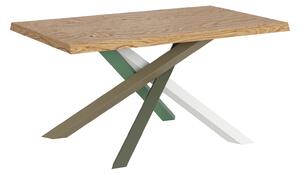 Tavolo Fisso 140x90 cm Versalux Rovere Scortecciato Gambe Multicolore 4/A