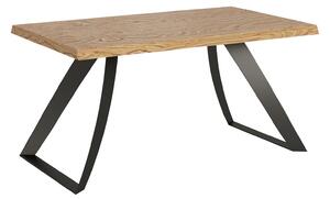 Tavolo Fisso 160x90 cm Tabira Rovere Scortecciato Gambe Antracite