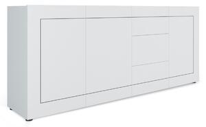 Madia 3 Ante e 3 Cassetti 200x40x83,5 cm Elios Bianco Lucido