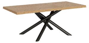 Tavolo Fisso 180x90 cm Vindral Rovere Scortecciato Gambe Antracite