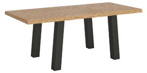 Tavolo Fisso 180x90 cm Svalen Rovere Scortecciato Gambe Antracite