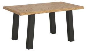 Tavolo Fisso 140x90 cm Svalen Rovere Scortecciato Gambe Antracite