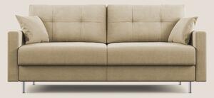 Megan divano letto matrimoniale in microfibra smacchiabile T11 beige