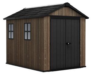 Casetta Box da Giardino Keter Apex 759/975 in Resina Effetto Legno Noce