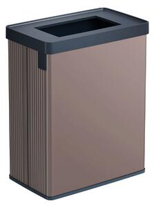 Pattumiera Alta 54L Interno Esterno Keter Verto Recycle 43,5x26,5x68,7 cm con Bordo Copri Sacco in Plastica Rosa Perla