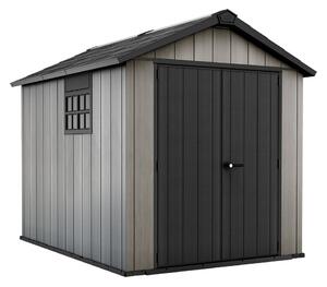 Casetta da Giardino 229x287x242 cm Keter Oakland 759 Duotech Effetto Legno Spazzolato Grigio