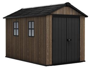 Casetta Box da Giardino 230x350x246 cm Keter Signature Apex 7511/1175 in Resina Effetto Legno Noce