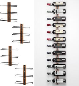 Cantinetta da Parete per 12 Bottiglie di Vino Stile Industriale 31,5x26,5x8,3 cm in Ferro Nero