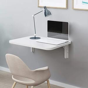 Tavolo Pieghevole a Muro Salvaspazio 80x40 cm in MDF Bianco