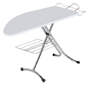 Asse da Stiro Confort Profi 125x48 cm con Supporto per Caldaia Estraibile e Ripiano In Acciaio