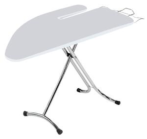 Asse da Stiro Completo Festival Plus 125x48 cm con Piano Stiramaniche Gambe Triple Regolabile in Altezza