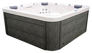 Vasca Idromassaggio Monoblocco Calypso per 5 Persone 200x200x82 cm in Acrilico US Color Legno
