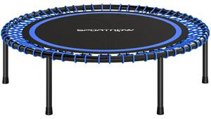 Trampolino Elastico Fitness Ø114x31 cm a 36 Corde in Acciaio e PP Blu