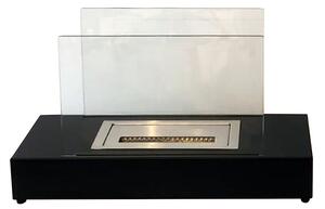 Camino a Bioetanolo da Tavolo Eaak 60x20x35,5 cm Bruciatore da 1,5 L Nero