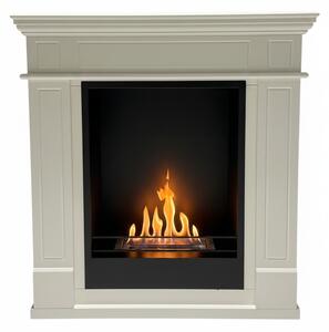 Camino a Bioetanolo da Terra Donatello 81x30x86 cm in MDF Bianco