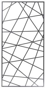 Set 2 Pezzi Traliccio Fisso con Cornice Effetto Design per Giardino Verdemax 180x60 cm in Alluminio Antracite