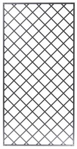 Set 2 Pezzi Traliccio Fisso con Cornice per Giardino Verdemax 180x90 cm in Alluminio Antracite