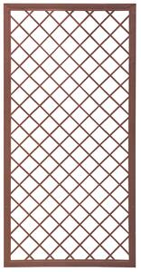 Set 2 Pezzi Traliccio Fisso con Cornice per Giardino Verdemax 180x90 cm in Metallo Corten