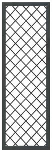 Set 2 Tralicci Fissi con Cornice per Giardino Verdemax 180x60 cm in Metallo Antracite