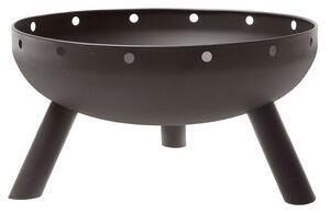Braciere da Esterno Verdemax Ø53x29 cm Forca e Paletta Incluse in Metallo Nero