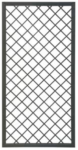 Set 2 Tralicci Fissi con Cornice per Giardino Verdemax 180x90 cm in Metallo Antracite