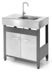 Modulo Componibile Lavello Ompagrill Indian con Rubinetto e Scarico Compatibile BBQ Indianapolis in Acciaio Inox