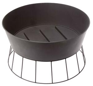 Braciere da Esterno Verdemax Ø57x32 cm Forca e Paletta Incluse in Metallo Nero