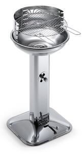 Barbecue a Carbone Venus 480 Ompagrill Griglia Ø44 cm Gamba a Colonna con Areazione in Acciaio Inox