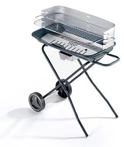 Barbecue a Carbone 60-40/c Ompagrill Griglia 60x36 cm Struttura in Acciaio Verniciato Antracite