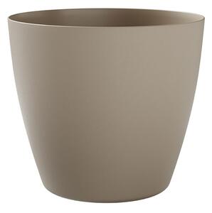 Vaso Rotondo Indoor e Outdoor Tera Bayon Kit Milk Ø30 cm in Plastica Beige